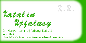 katalin ujfalusy business card